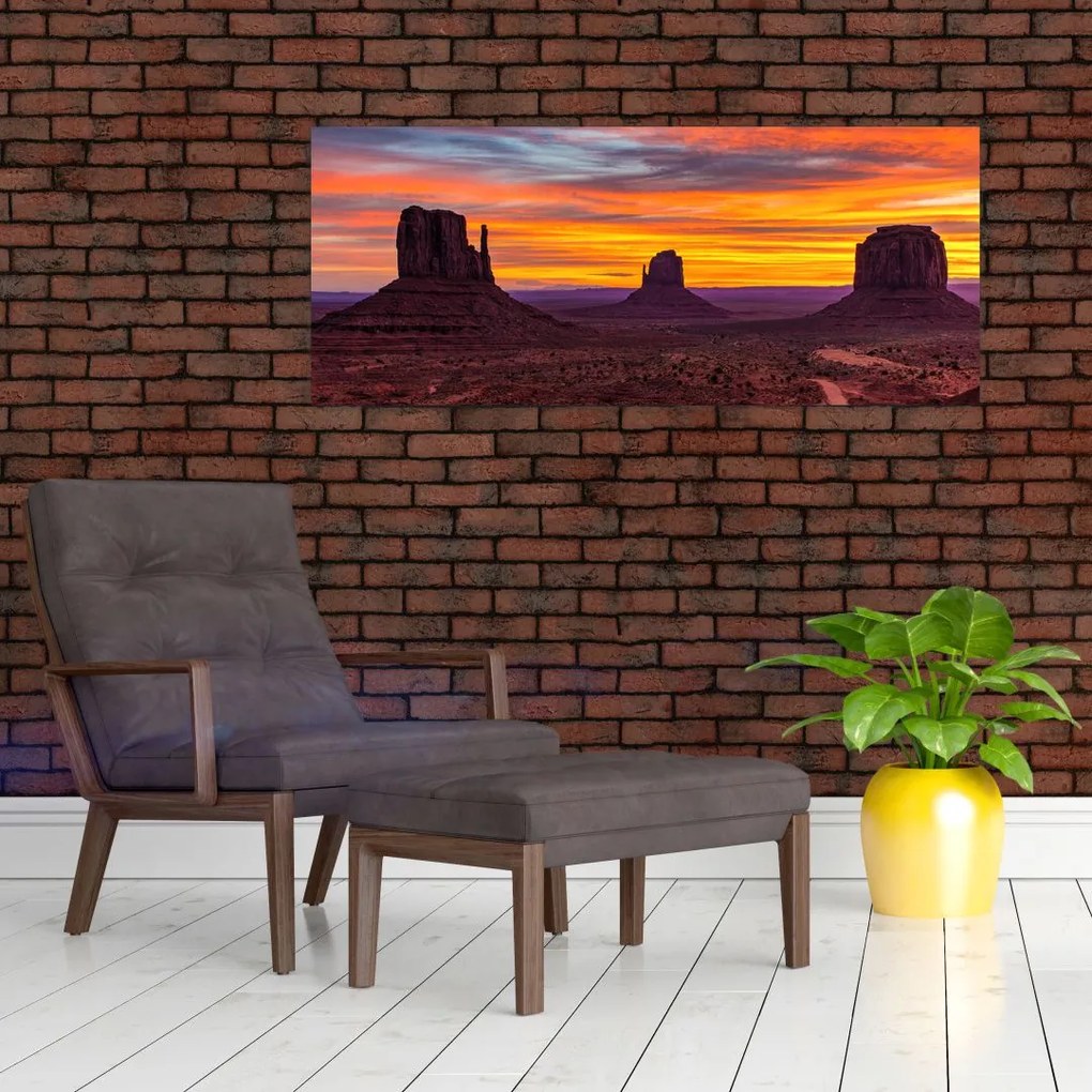 Obraz - Monument Valley v Arizone (120x50 cm)