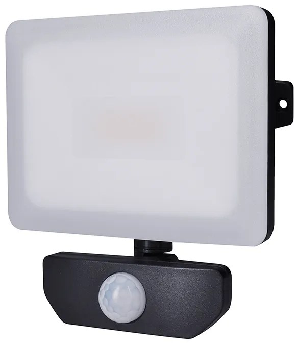 SOLIGHT LED reflektor Quick so sensorom, 20W, 1700lm, 4000K, IP65, čierny