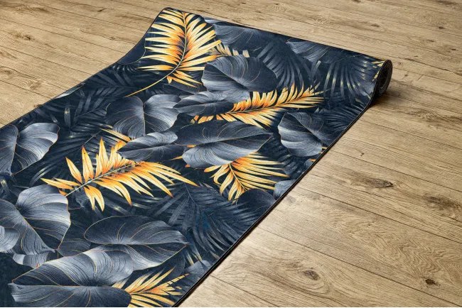 Protišmykový behúň LOTUS PAPRADE 45270 sivý / zlatý - Výpredaj