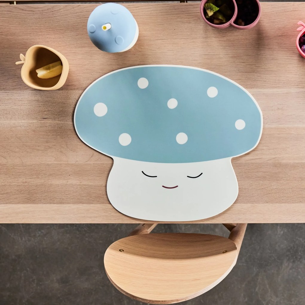 OYOY Silikónové prestieranie Mushroom Pale Blue