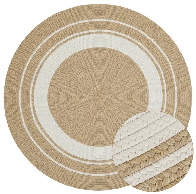 Koberec Hanse Home Braided Trenzado krémový / béžový kruh