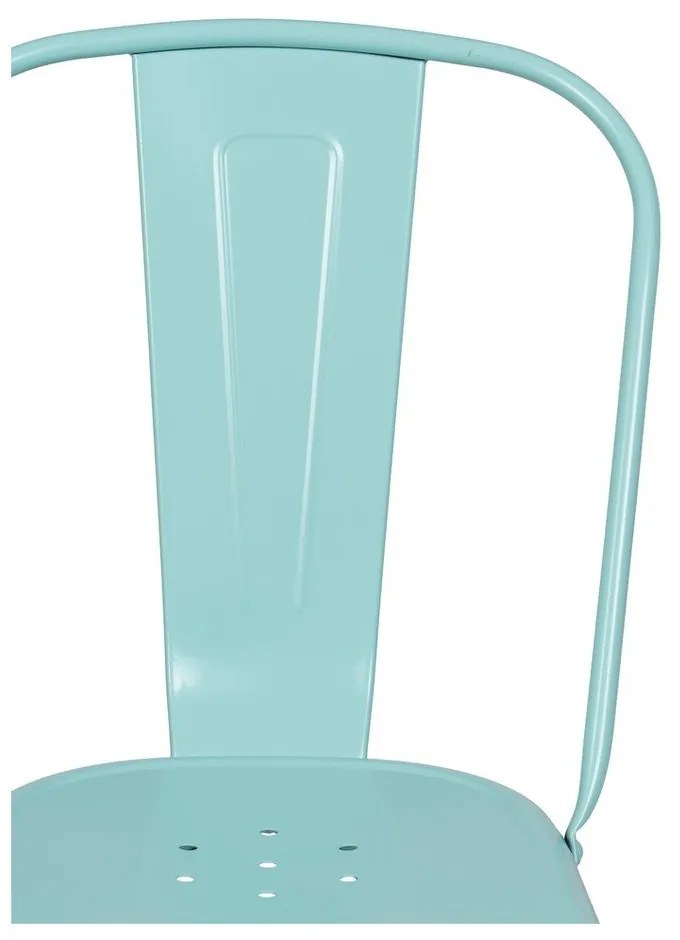 Tyrkysové kovové jedálenské stoličky v súprave 2 ks – Ixia