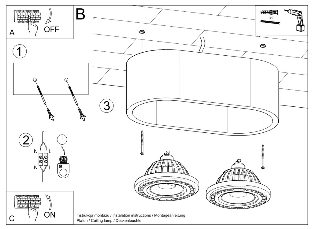Stropné svietidlo Basic 2, 1x drevené tienidlo
