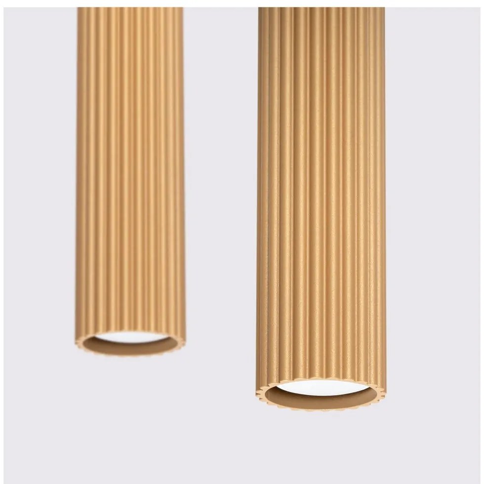 Závesné svietidlo v zlatej farbe Gleam – Sollux