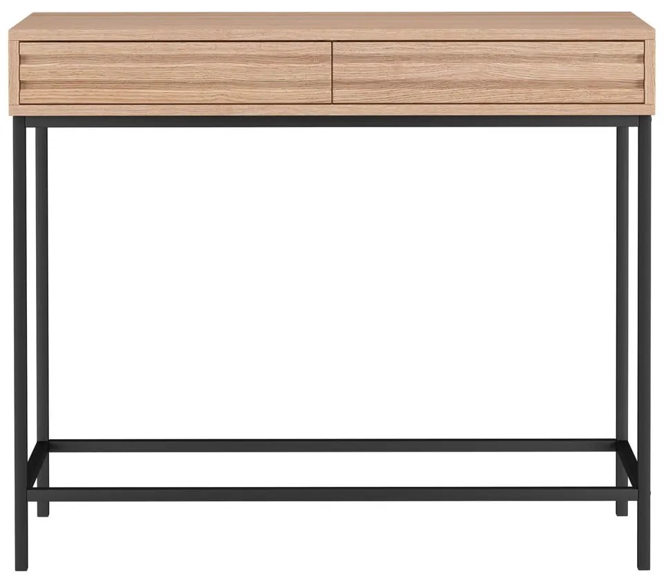 Konzolový stolík s doskou v dubovom dekore v prírodnej farbe 35x90 cm Celine – Støraa