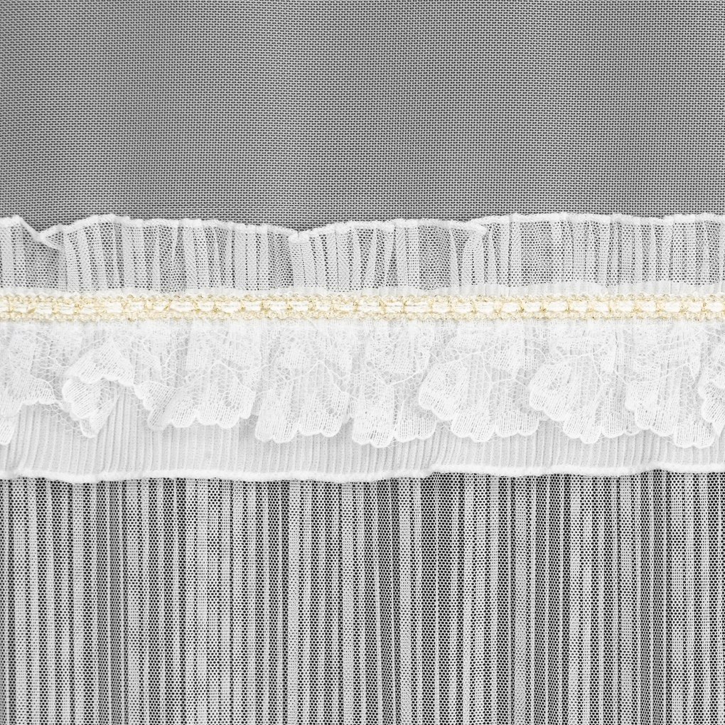 ZÁCLONA NA KRÚŽKOCH MEGAN 140X250 CM BIELA