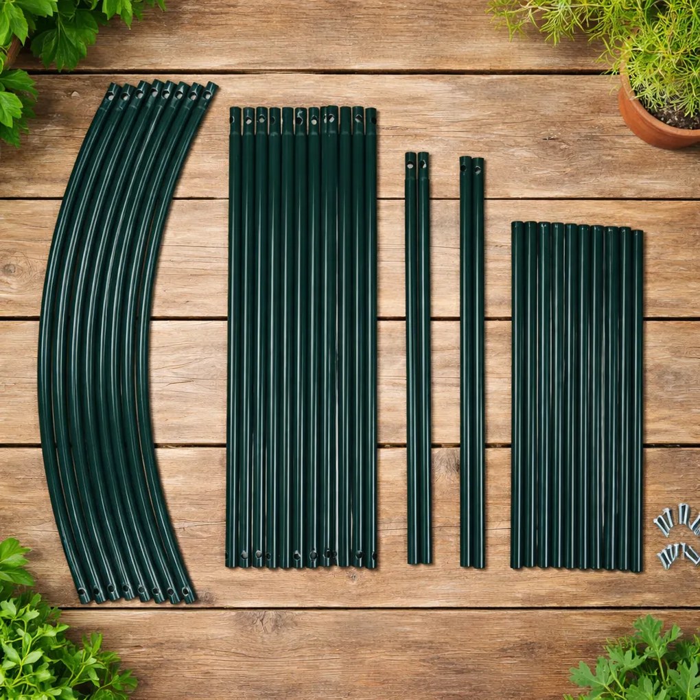 Záhradný kvetinový oblúk BestBerg BBFA-1011 / 140 x 38 x 240 cm / zelená
