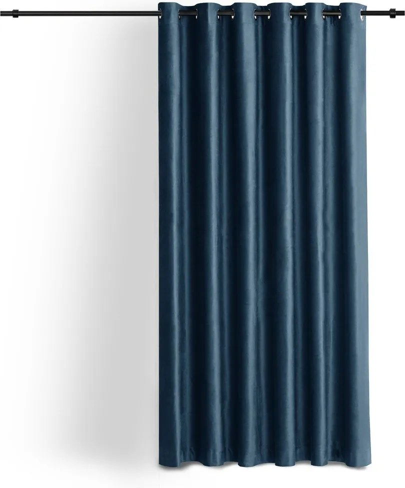 Modrý zamatový dimout záves 265x300 cm Velto – Filumi
