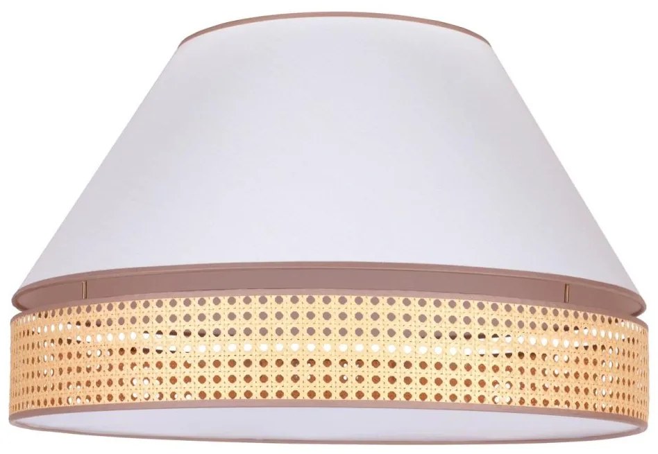 Duolla - Stropné svietidlo AVIGNON 3xE27/15W/230V pr. 60 cm biela/ratan