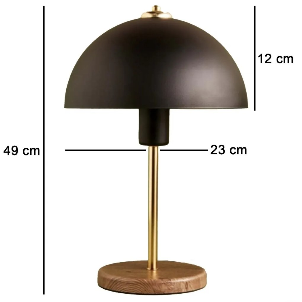 Stolní lampa Breaky černá/zlatá