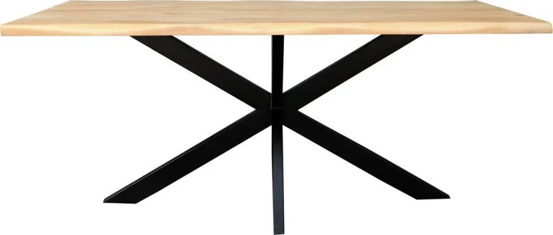 Jedálenský stôl s kovovými nohami 160x90 cm z mangového dreva Mango natural