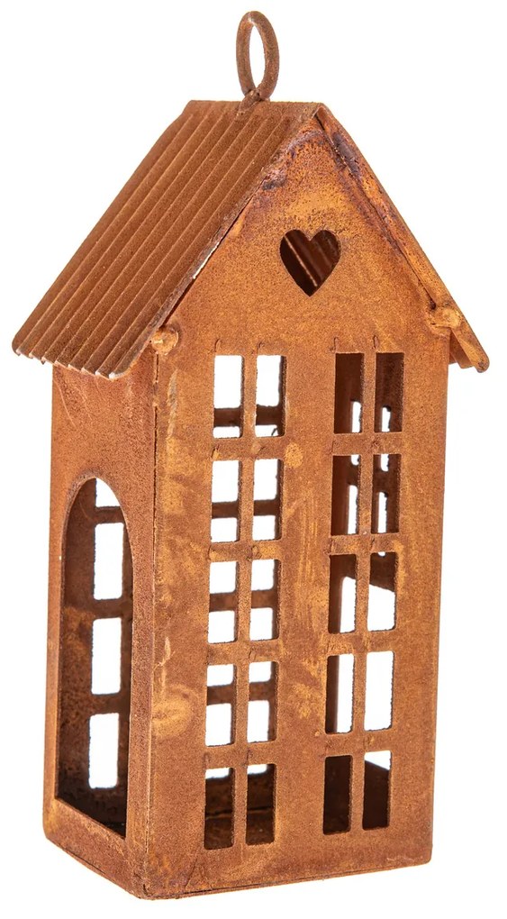 Kovový svietnik Rustik House, 5 x 6,5 x 15 cm, 15 cm