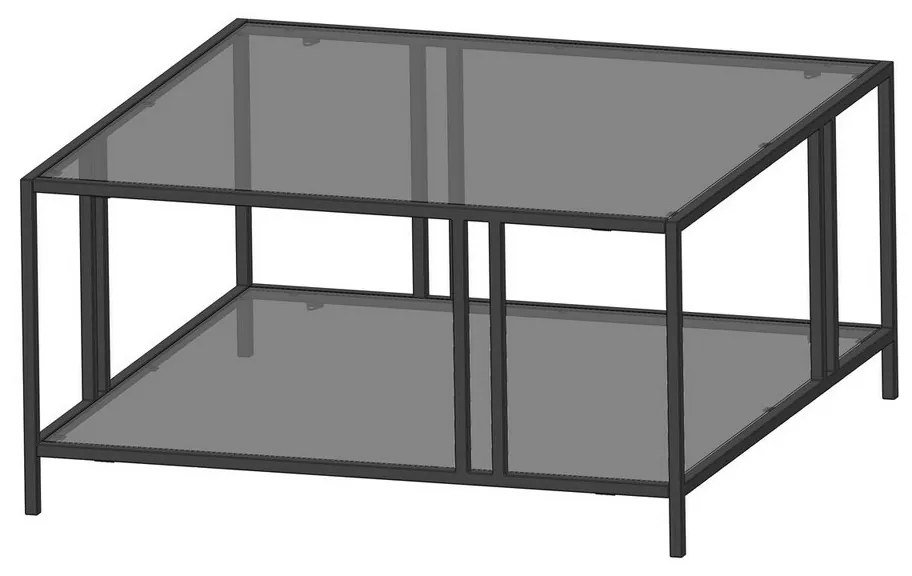 Konferenčný stolík Uranus Black s tmavým sklom