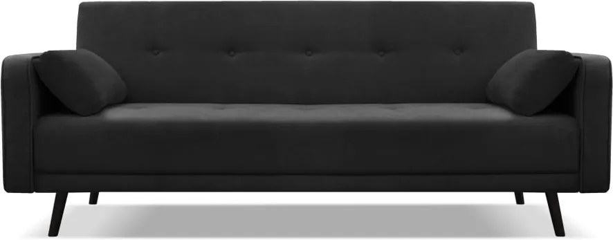 Čierna rozkladacia pohovka Cosmopolitan Design Bristol, 212 cm