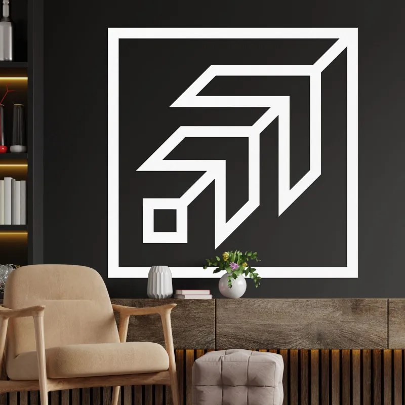 Nástenná geometrická dekorácia štvorec | SENTOP HDF0397-C