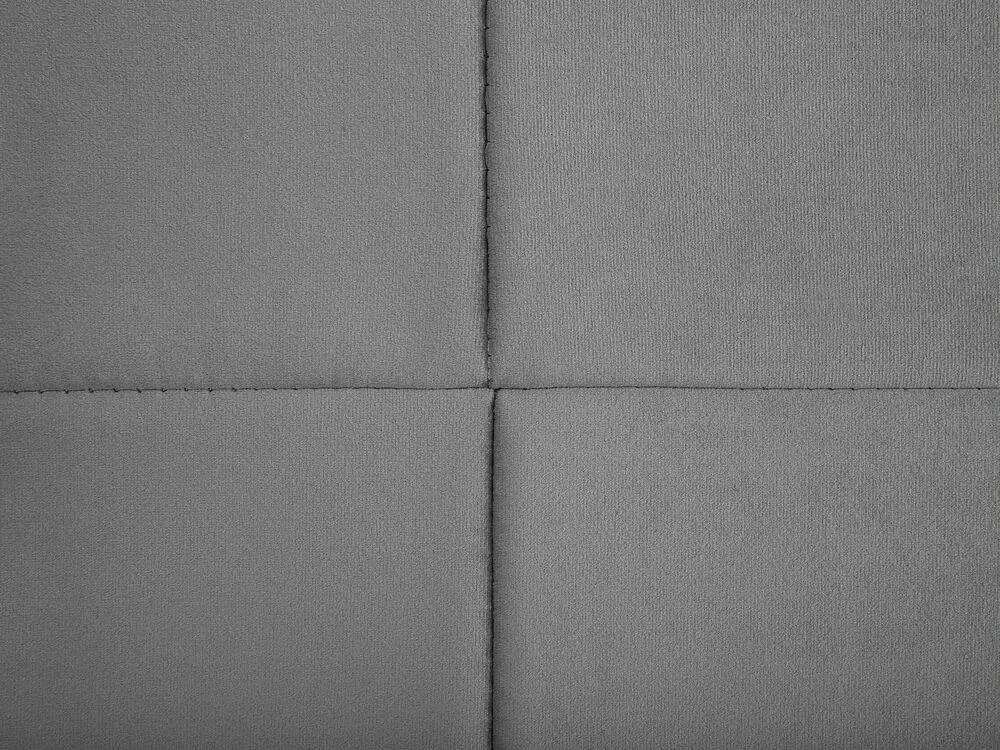 Zamatová vodná posteľ 180 x 200 cm sivá VICHY Beliani
