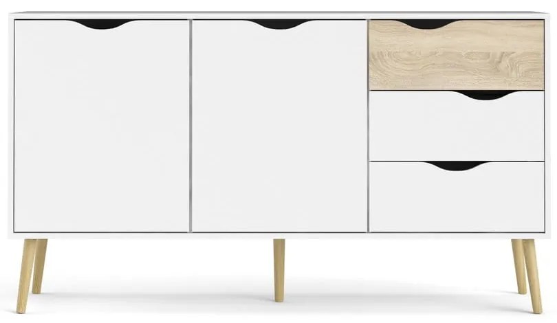 Biela komoda 147x82x39 cm Oslo – Tvilum