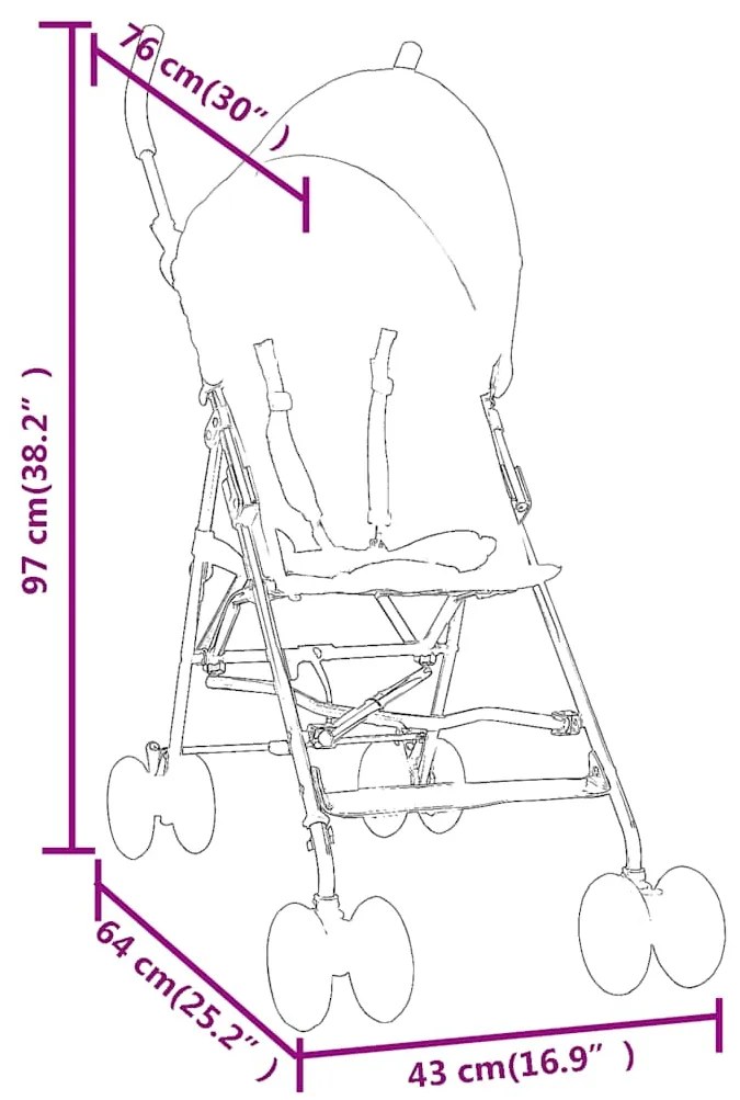 Detská kárička antracitová a čierna oceľ