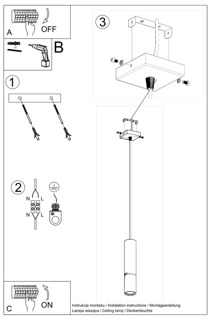 Závesné svietidlo Loopez, 1x čierne kovové tienidlo, ch