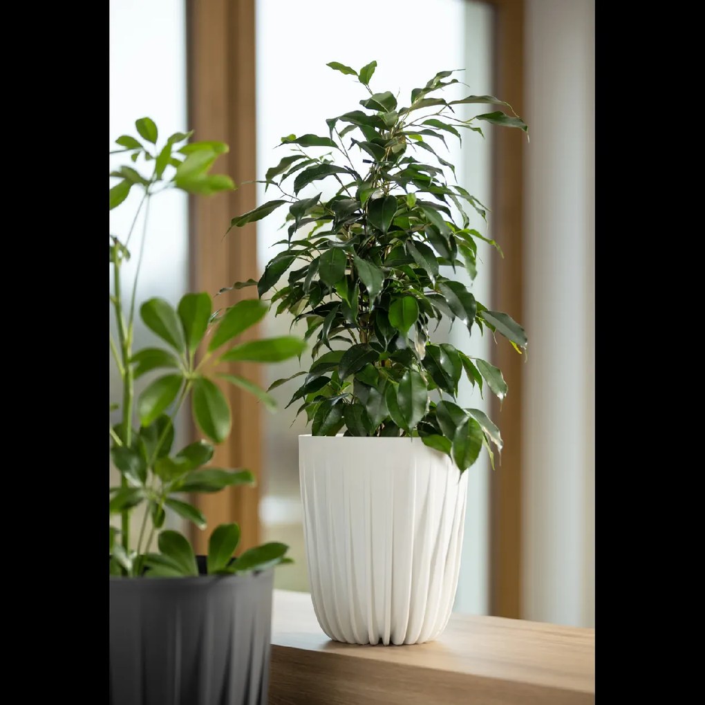 Kvetináč MIRA 250 mm, biely*9072