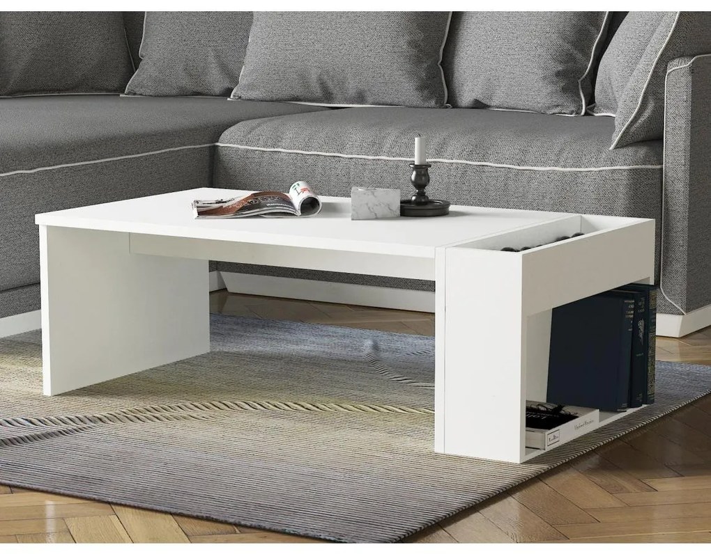 Konferenčný stolík VIEW 34x95 cm biela