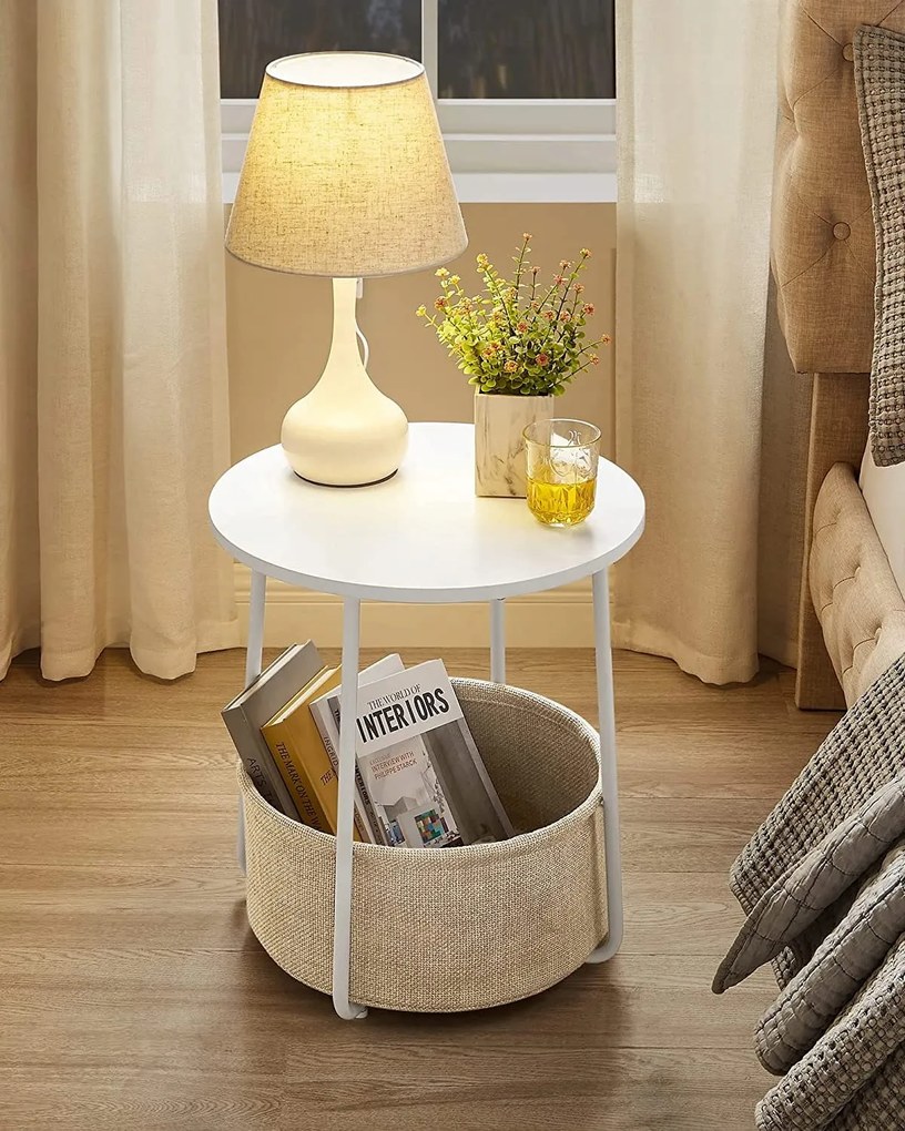 Dekorstudio Príručný stolík biely - LET223W10