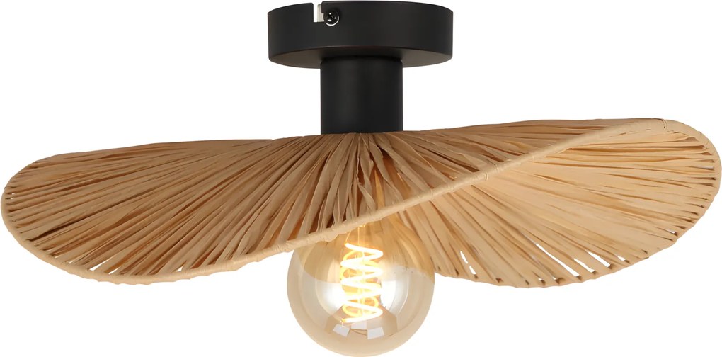 Toolight Toolight, stropné svietidlo 1xE27, APP1827-1CP, čierna-hnedá, OSW-09318