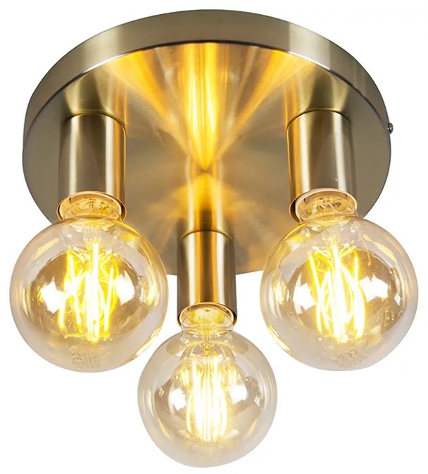 Stropné svietidlo Art Deco zlaté okrúhle - Facil 3