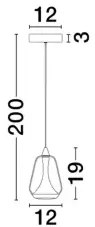 Minimalistický luster Alish 1 Zlatá