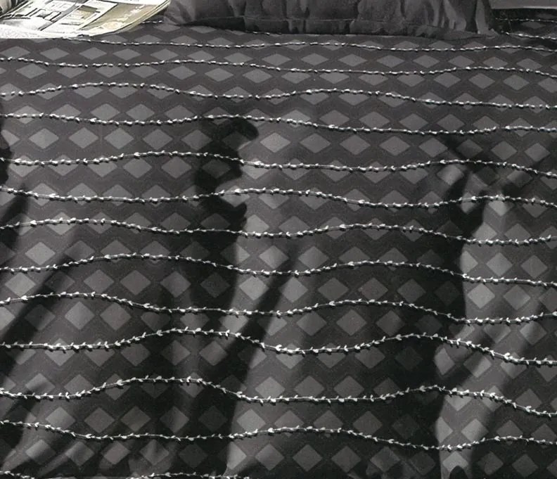 Krepové obliečky Homa PRODA DARK GREY 3-dielna sada 140x200 cm