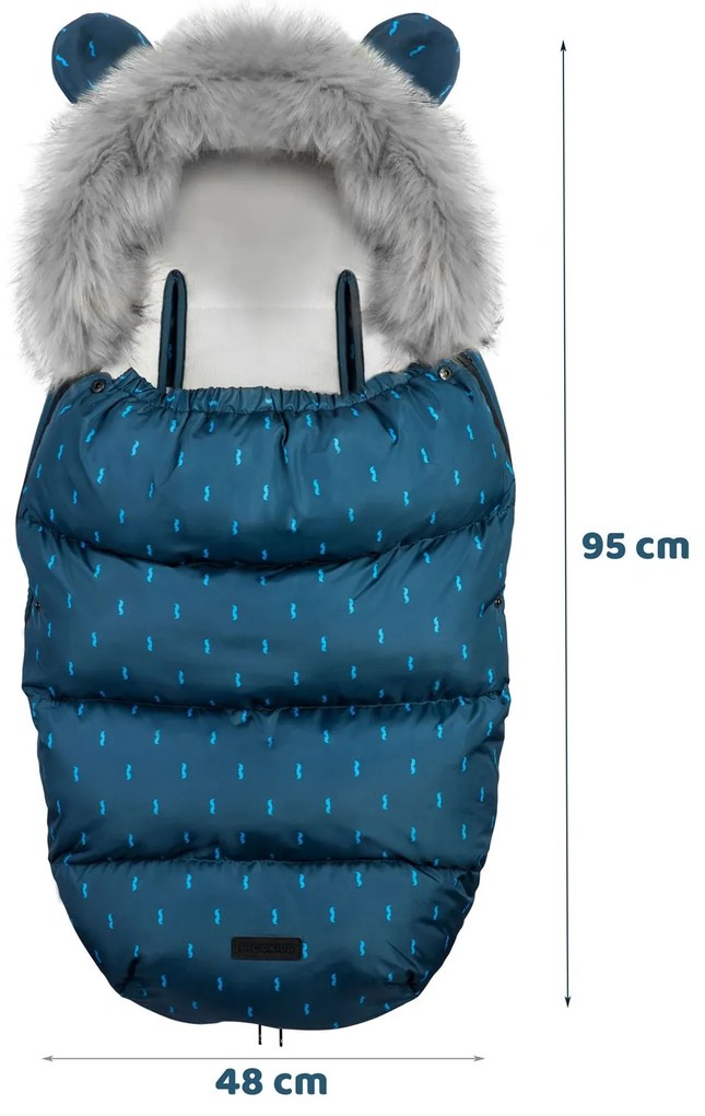 Spací vak do kočíka Elmi Ricokids - námornícka modrá