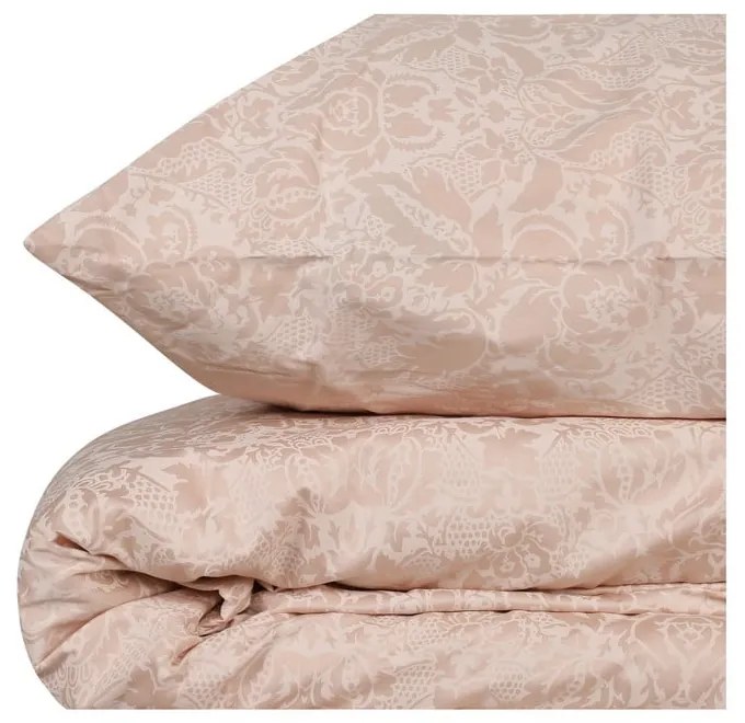 Krémovobiele obliečky z bavlneného saténu na jednolôžko Cream, 140 × 200 cm