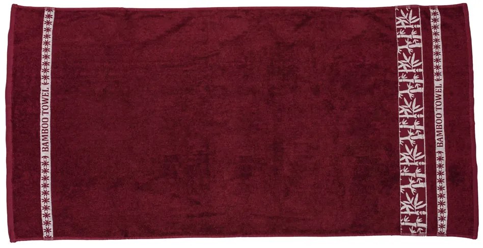 Bambusový uterák BAMBOO 50x90 cm vínový, 70% bambusové vlákno | 30% bavlna