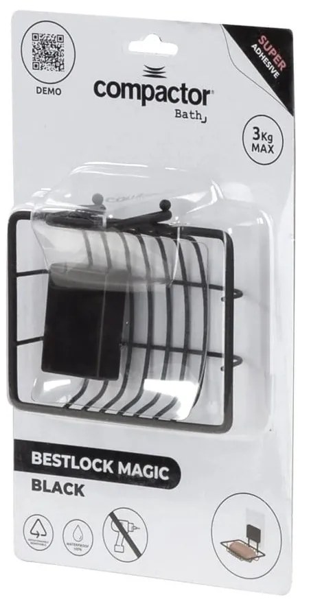 Samodržiaca nástenná nádobka na mydlo Compactor Magic Bath