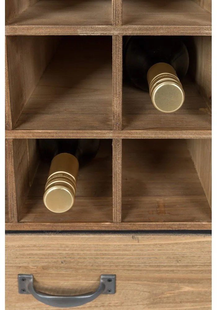 Vinotéka z jedľového dreva White Label Edgar