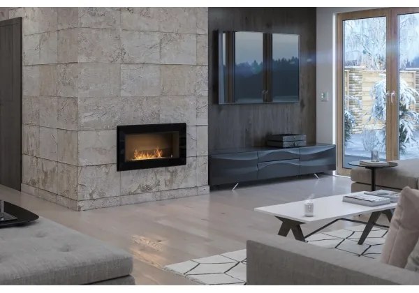 InFire - Vstavaný BIO krb 49x90 cm 3kW čierna