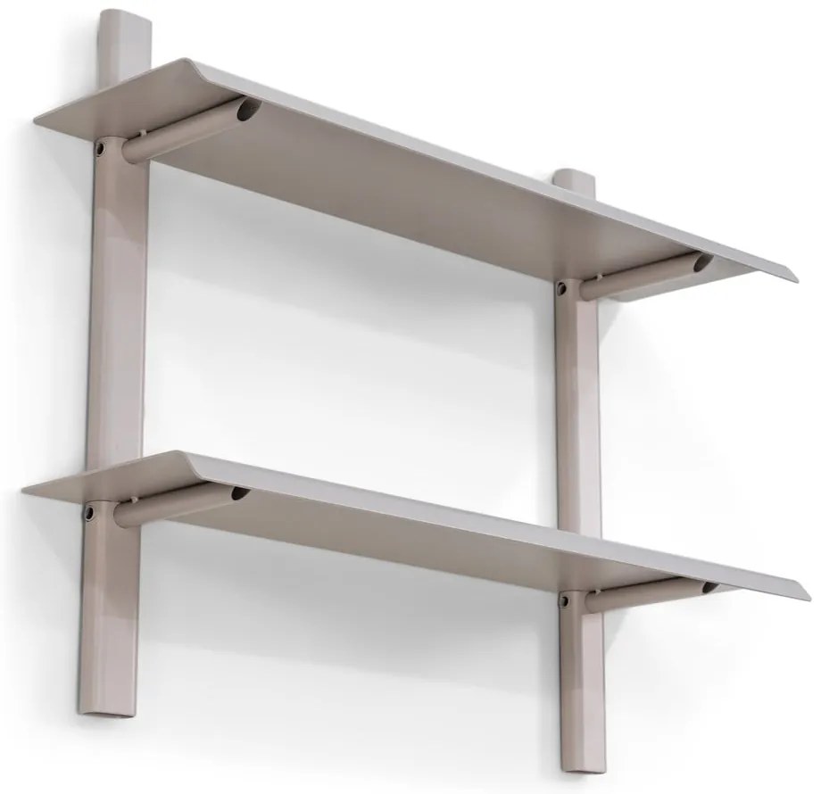 Taupe poschodová kovová polica 60 cm Hola – Spinder Design