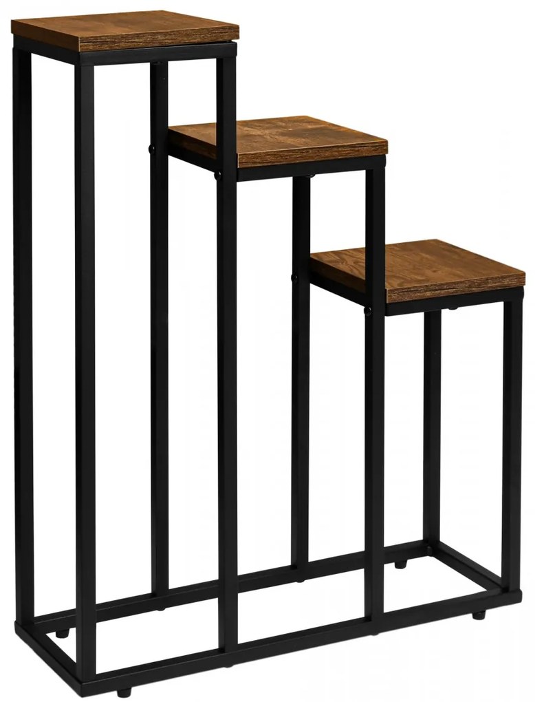 Stojan na kvety Loren hnedý/čierny