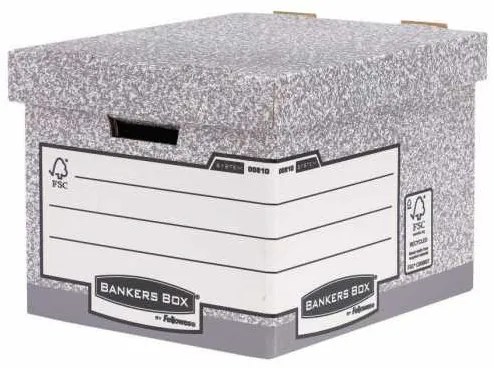 Archivačný kontajner Fellowes Bankers Box Fast Fold - 10 ks, sivá