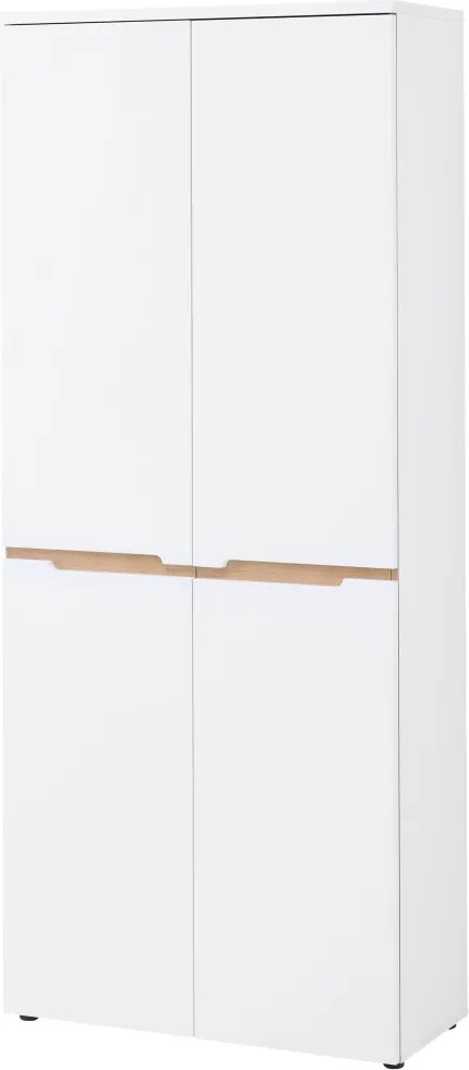 Predsieňová šatníková skriňa so zrkadlom emphis, 65 cm, biela/dub artisan