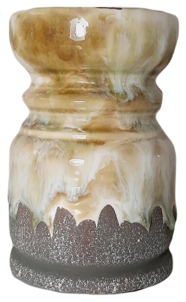 Keramický stojan na sviečku YELLOW, 15 cm (S)