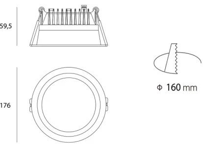LED2 - LED Kúpeľňové podhľadové svietidlo ZETA LED/25W/230V 3000K IP44