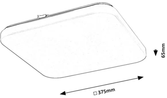 Rabalux 75015-LED Stropné svietidlo so senzorom VENDEL LED/24W/230V 4000K 37x37cm