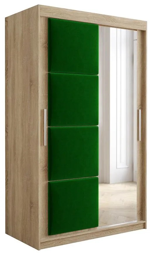 Skriňa Tapi 120 Dub Sonoma/zelená