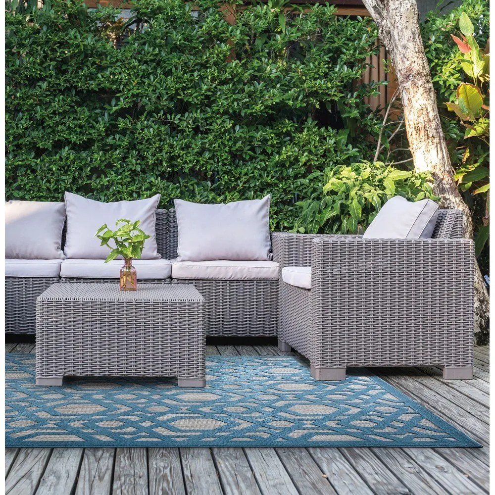 Modrý vonkajší koberec 290x200 cm Oro - Flair Rugs