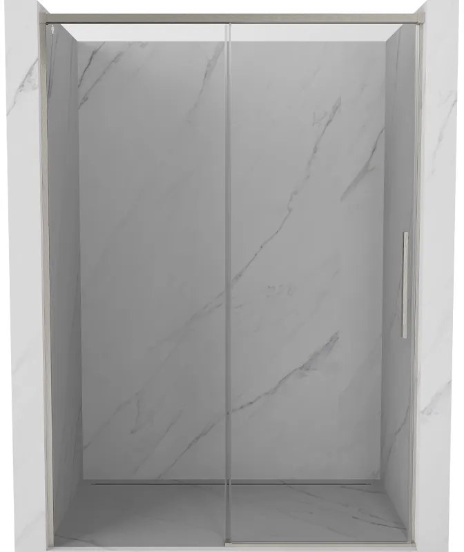 Mexen Rox, posuvné sprchové dvere 140 cm, 8mm číre sklo, oceľový profil, 8C2-140-000-97-00