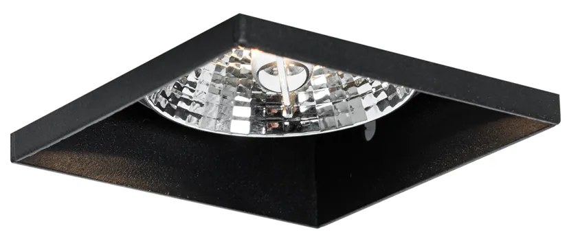 Sada 6 čiernych zabudovaných bodových svetiel GU10 70 mm bez rámu - Oneon