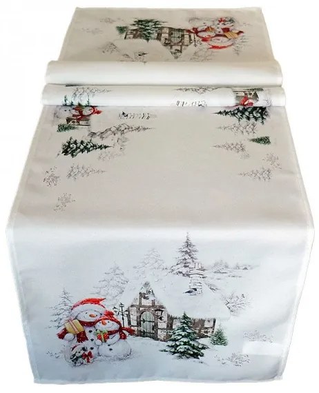 Obrus Snehuliacka idylka 40x140 cm