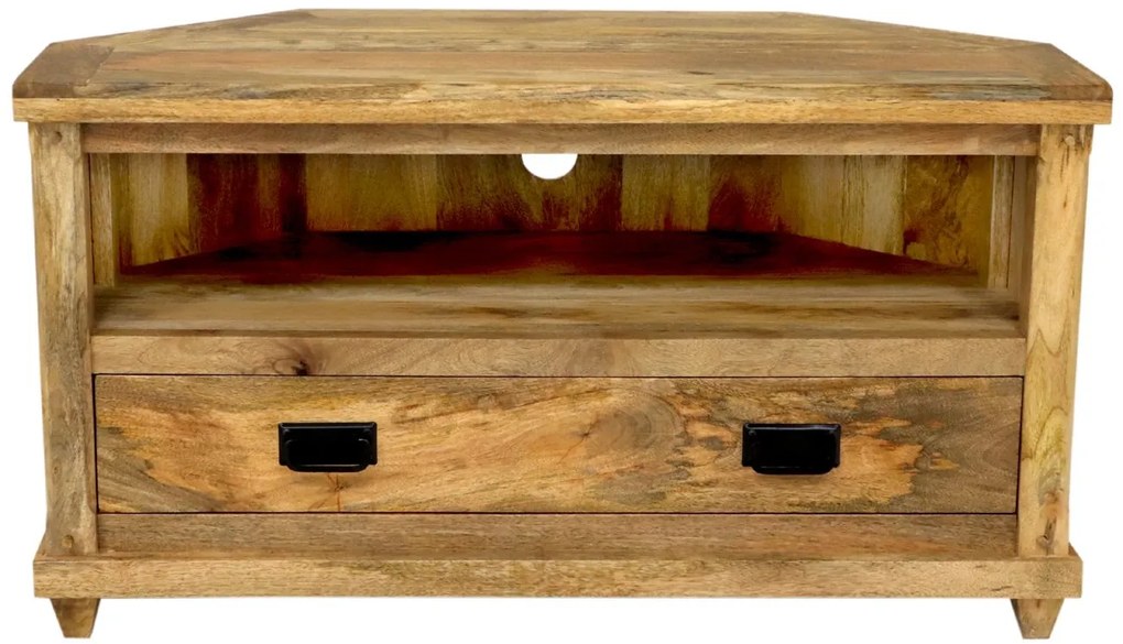furniture-nabytek.cz - Rohový tv stolík z masívu mango 110x60x50