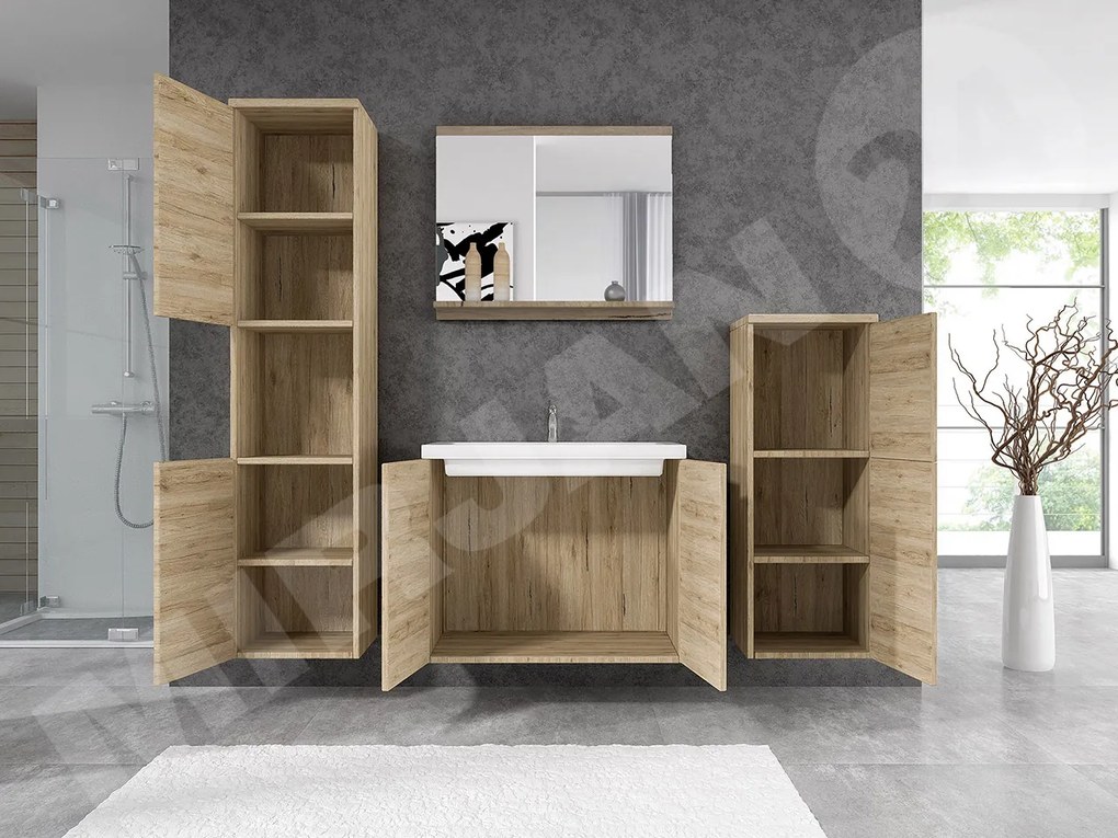 Kúpeľňová zostava Megi I, Farby: wotan, Sifón: bez sifónu, Umývadlová batéria: nie